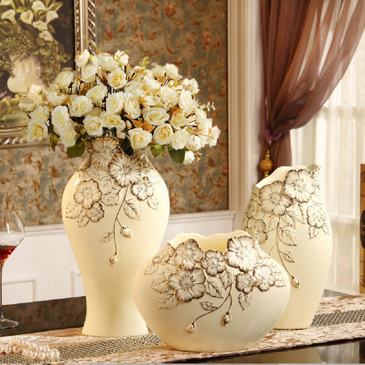 Golden Blossom Vase